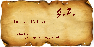 Geisz Petra névjegykártya